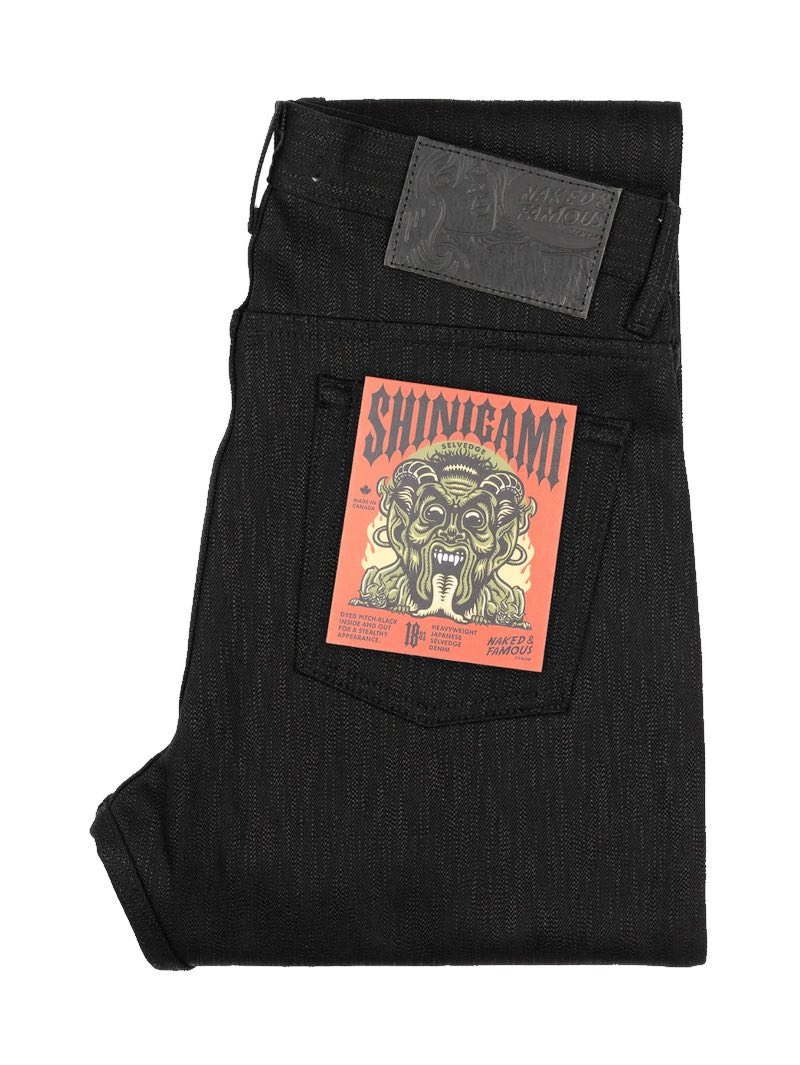 Naked & Famous Weird Guy - Shinigami Selvedge - Black