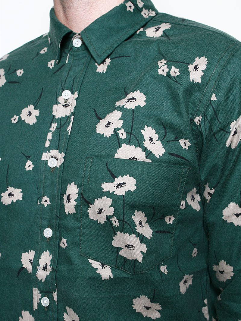 Rogue Territory Oxford Shirt Emerald Floral - Mildblend Supply Co Rogue Territory Oxford Shirt Emerald Floral - Mildblend Supply Co