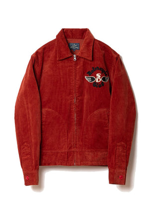 Studio D' Artisan Orange Corduroy Motorcycle Jacket