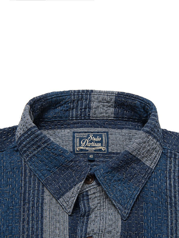 Studio D'Artisan Noragi Kasuri Sashiko Shirt