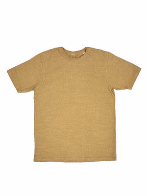 UES Clothing No.8 SLUB Yellow Khaki NEP SHORT SLEEVE T