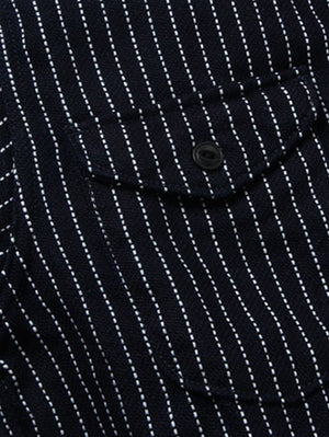 UES 501656 Indigo Stripe Heavy Flannel Shirt