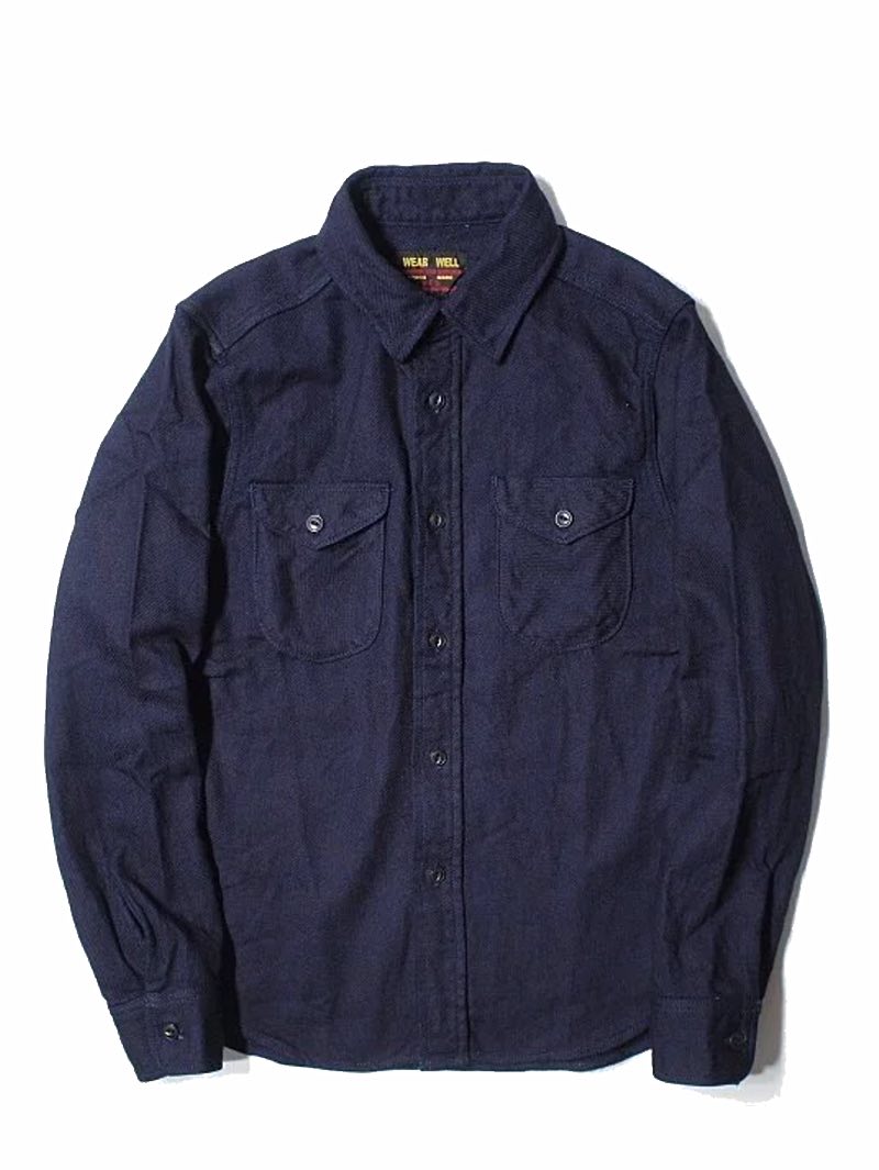 UES 501655 Indigo Heavy Flannel Shirt - Mildblend Supply Co