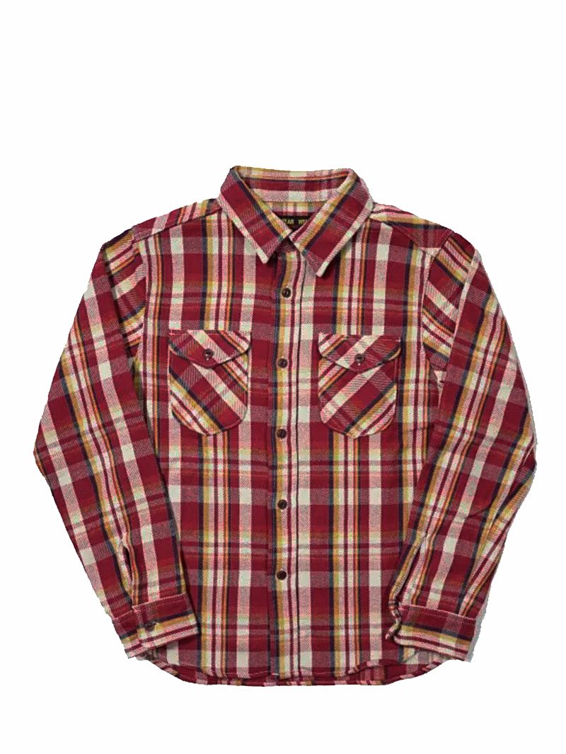 UES 502351 Heavy Flannel Shirt RED