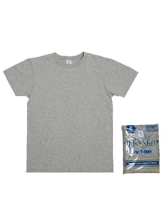 Velva Sheen Heather Grey Short sleeve Crew neck Tee (2 Shirts Pac) 