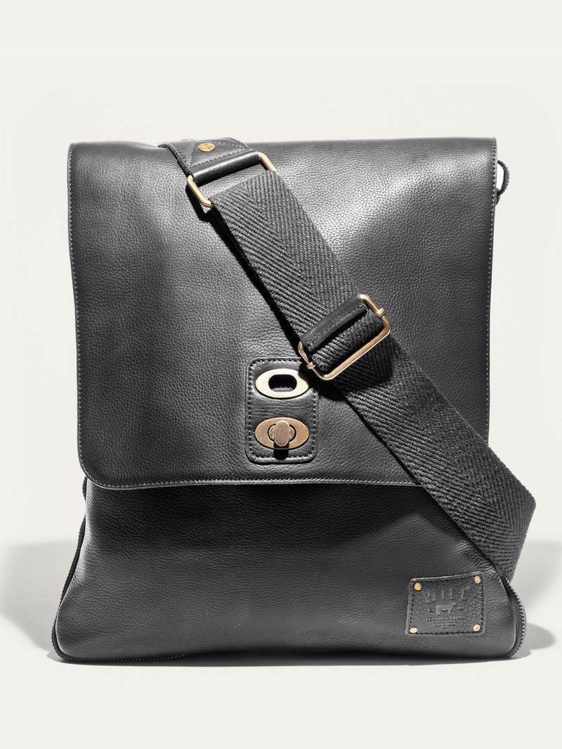 Will Leather Goods Black Otto Crossbody Bag