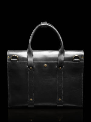 Will Leather Goods Black William Slim Briefcase Bag