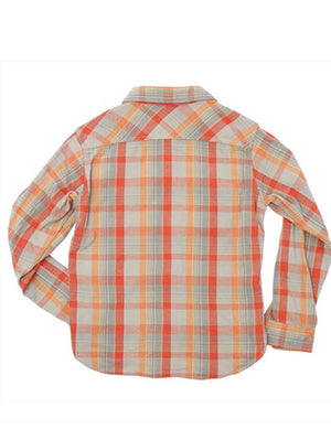 UES 502453 Heavy Flannel Orange Shirt