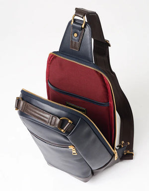 Master-Piece Gloss Leather Shoulder Bag in Black