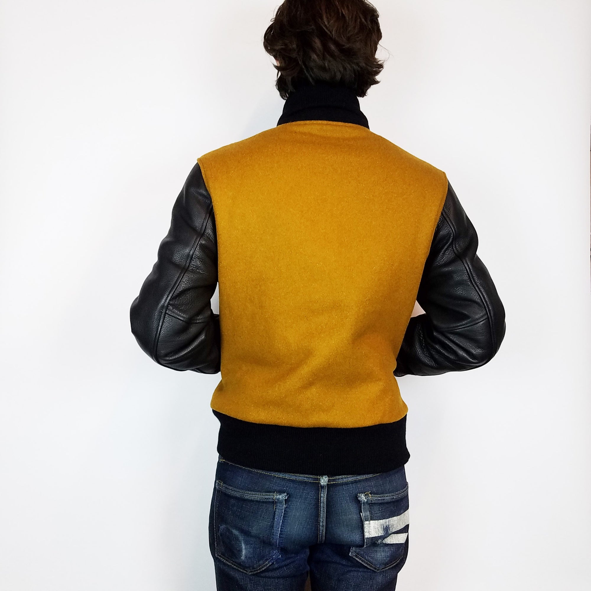 Golden Bear The Albany Mixed Media Varsity Jacket, $515, Nordstrom