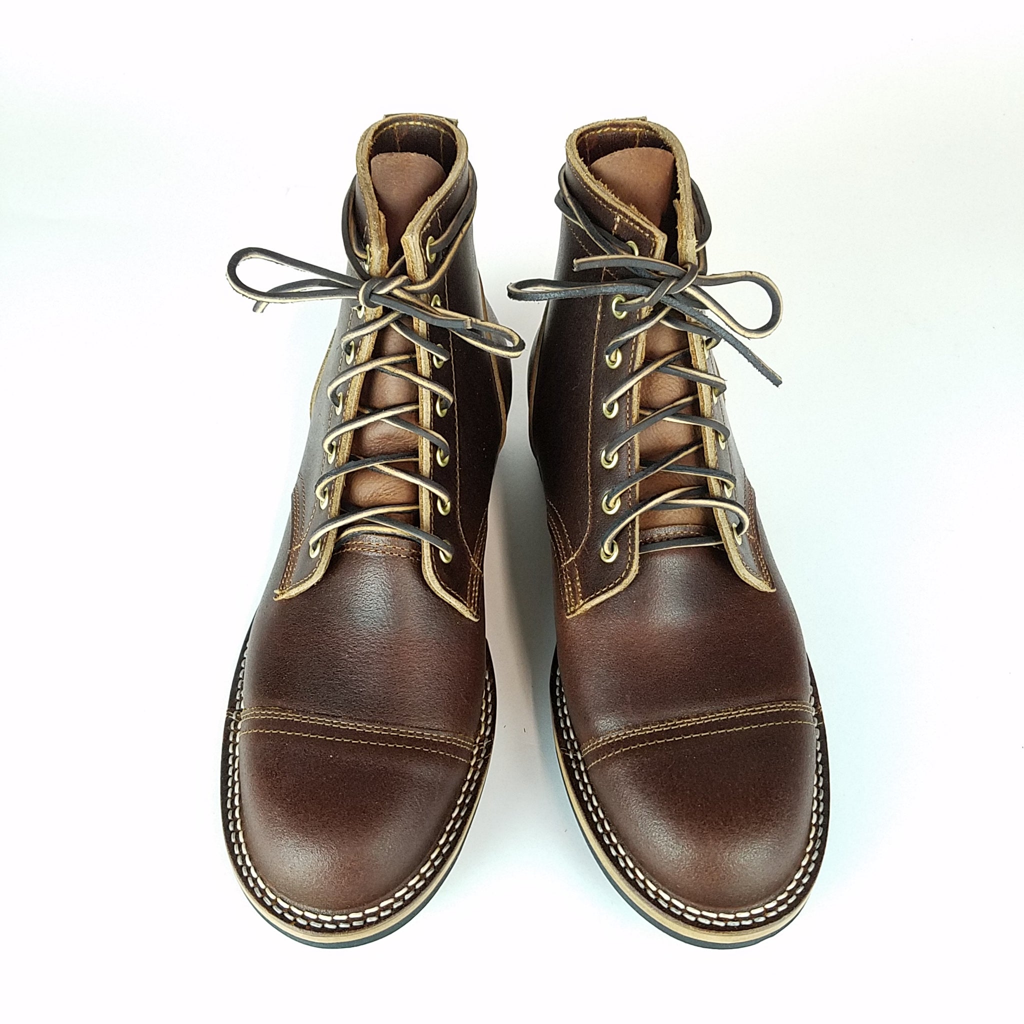Truman Boots X Mildblend Supply Co in Chestnut Waxed Flesh