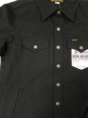Iron Heart IHSH-187 Black CPO Ripstop Shirts