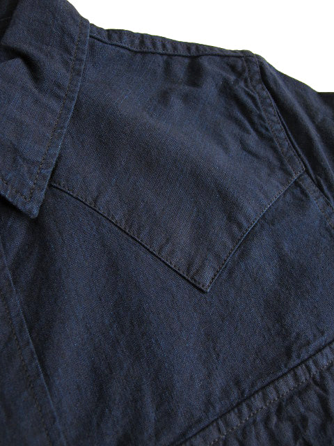 Pure Blue Japan Double Indigo 5 oz. Selvedge Chambray Western Shirt