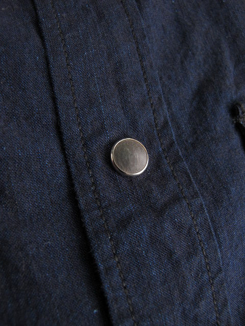 Pure Blue Japan Double Indigo 5 oz. Selvedge Chambray Western Shirt