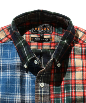 Beams Plus BD Flannel Check Panel Shirt Multi