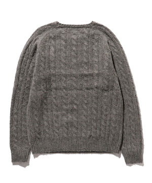 Beams Plus Crew Cable Shaggy Grey