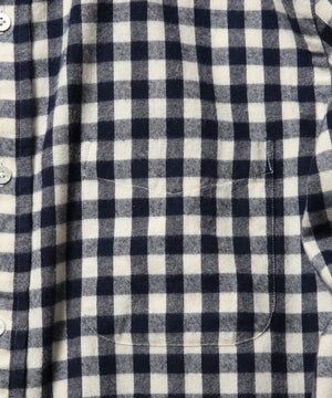 Beams Plus BD Gingham Shaggy Check Navy