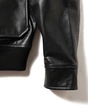 Beams Plus Leather Jacket Black