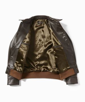 Beams Plus Leather Jacket Dark Brown