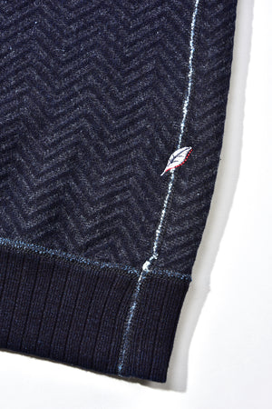 Pure Blue Japan Indigo jacquard sweater 5390-2