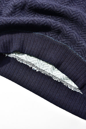 Pure Blue Japan Indigo jacquard sweater 5390-2