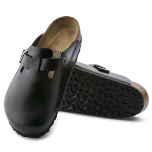 Birkenstock Boston Soft Footbed Amalfi Black Leather