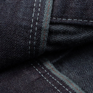 Iron Heart 10oz Selvedge Denim Western Shirt - Indigo Overdyed Black