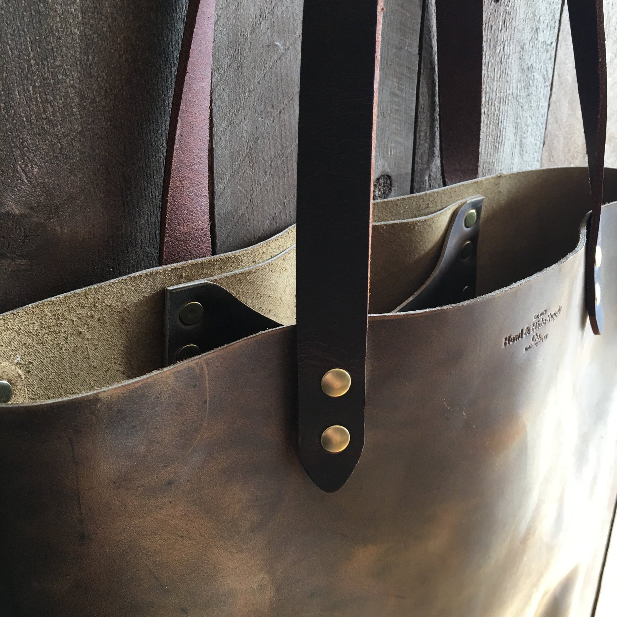 Howl and Hide Jameson Tote in Rustic Brown