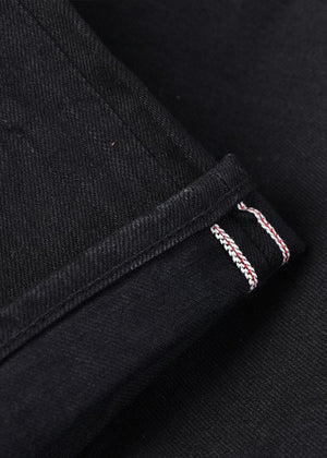 Japan Blue Circle Black 14oz Tapered Selvedge Denim