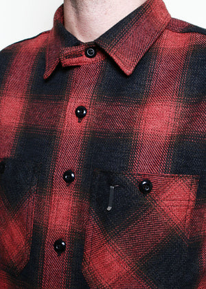 Rogue Territory BM Shirt Red/Black Ombre Plaid