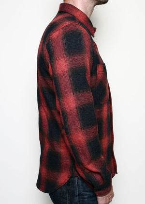 Rogue Territory BM Shirt Red/Black Ombre Plaid
