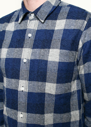 Rogue Territory Oxford Shirt Blue/Grey HB Plaid