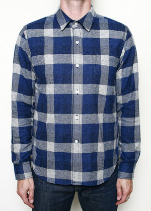 Rogue Territory Oxford Shirt Blue/Grey HB Plaid