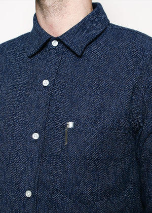 Rogue Territory Oxford Shirt Variegated Navy Flannel