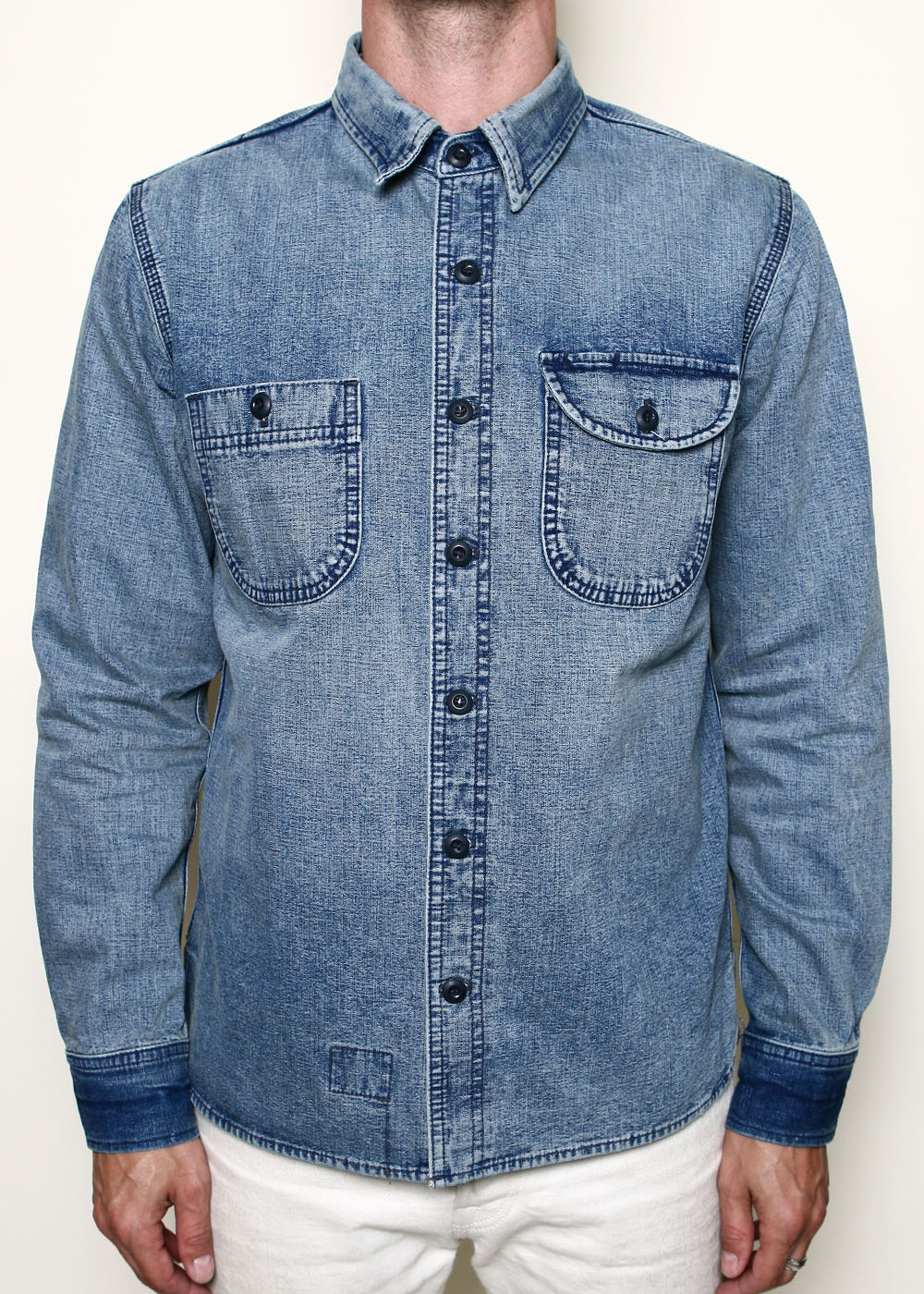 Washed Out Selvedge Indigo Supply Territory Work Rogue - Mildblend Co Shirt