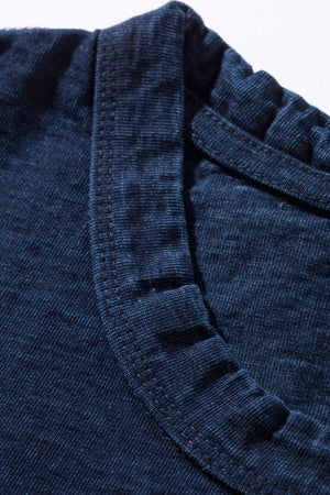 Pure Blue Japan Knitted Jersey T in Indigo