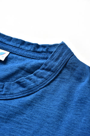 Pure Blue Japan Knitted Jersey T in Medium Indigo