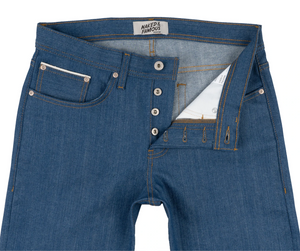 Naked & Famous Weird Guy Island Blue Stretch Selvedge