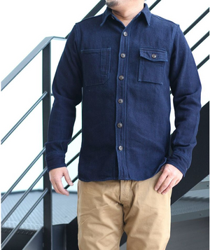 Momotaro Heavy Indigo Dobby Shirt
