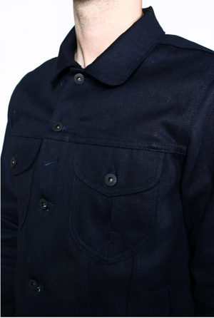 Rogue Territory Type 3 Jacket Double Indigo Slub Blanket lined