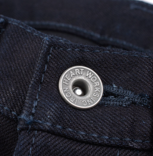 Iron Heart 555S-142ib  14oz Selvedge Denim Super Slim Cut Jeans - Indigo/Black
