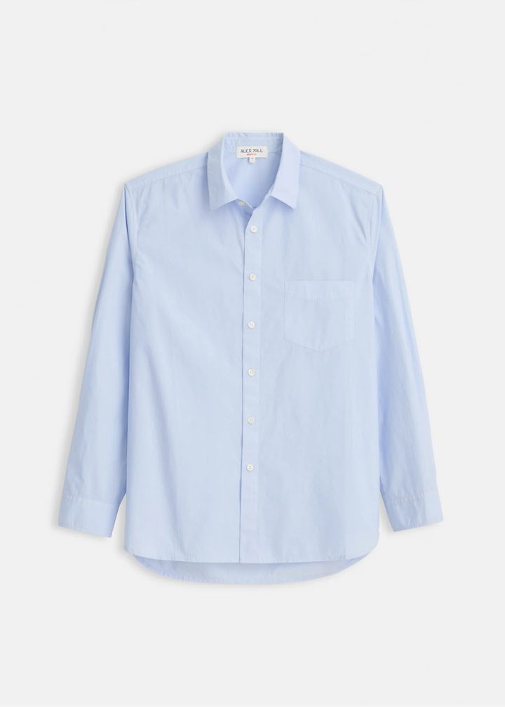 Alex Mill Easy Shirt in Paper Poplin Calm Blue