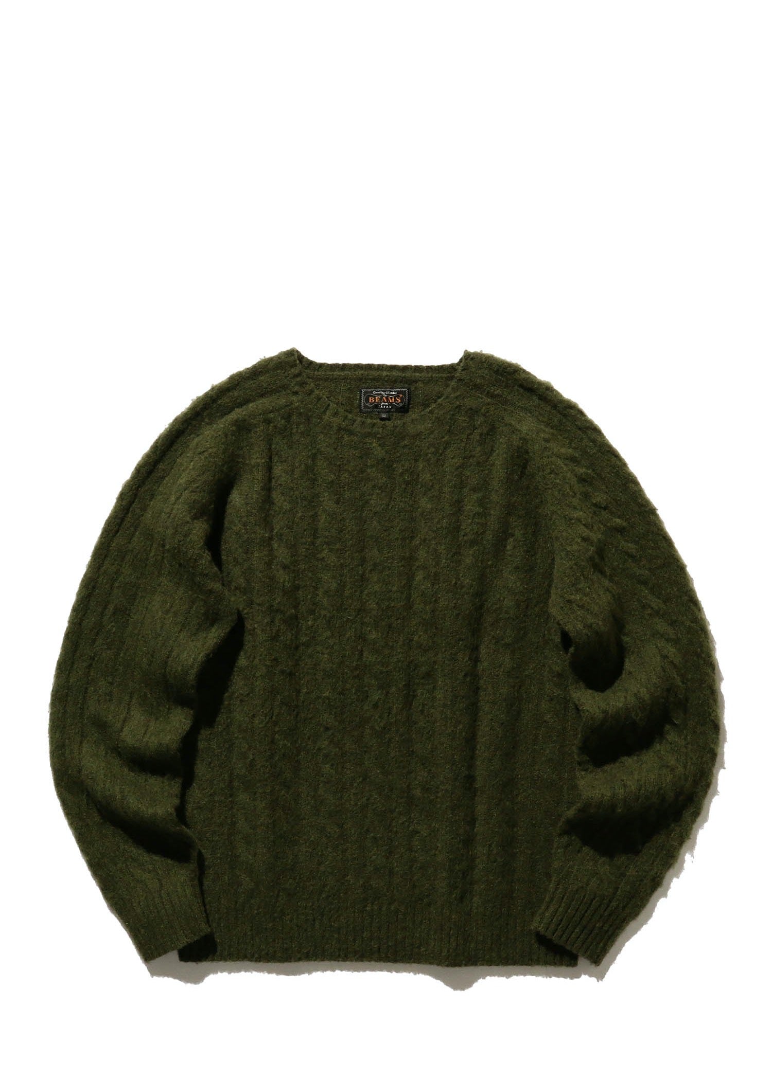 Beams Plus Crew Cable Shaggy Olive