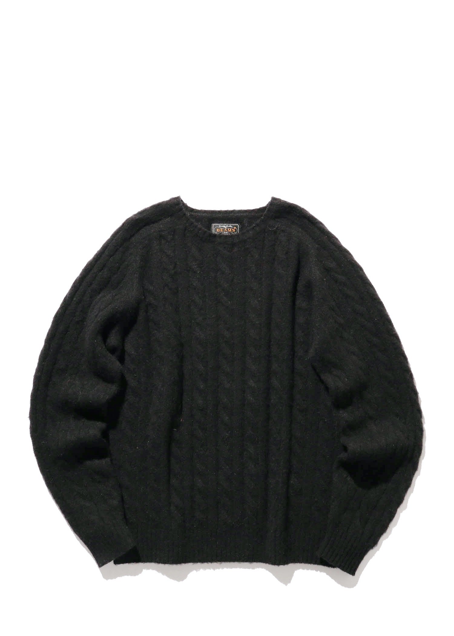 Beams Plus Crew Cable Shaggy Black