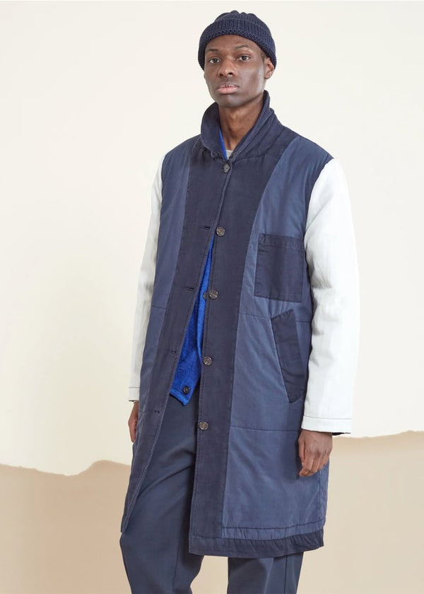 Universal Works Insulated Over Coat Navy Reversable - Mildblend