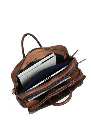 bleu de chauffe Zeppo briefcase Cuba Libre Leather