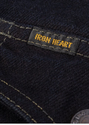 Iron Heart 18oz Vintage Selvedge Denim CPO Shirt - Indigo Overdyed Black