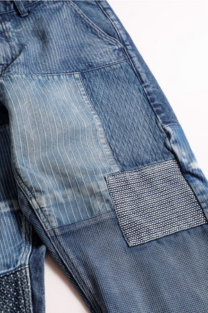 FDMTL Patchwork Pants 3YR Rinsed Indigo