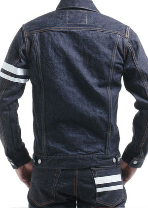 Momotaro GTB Denim Jacket Striped Logo