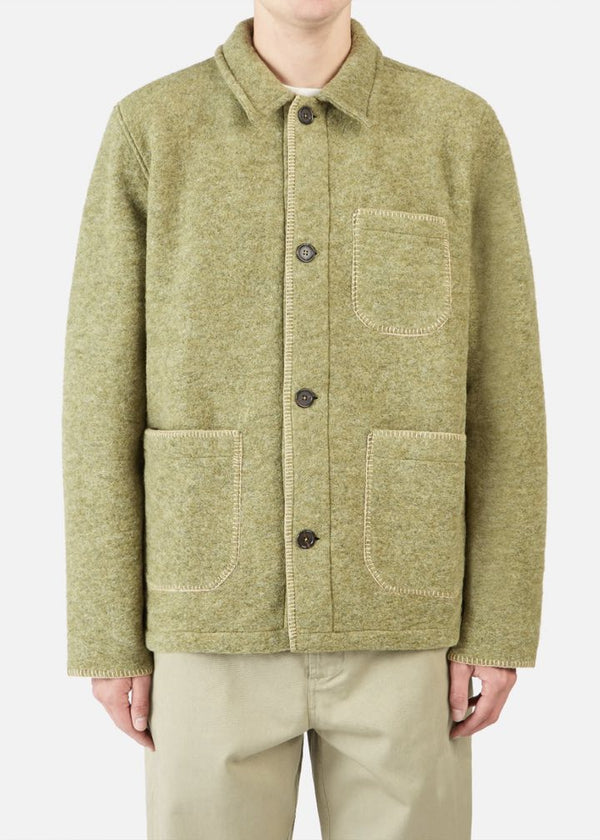 Universal Works Blanket Field Jacket Olive Wool - Mildblend Supply